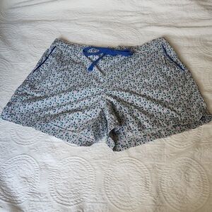 Boden Sz US14 Floral Print Shorts with Blue Accents